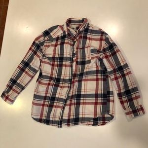 Old navy boyfriend button up flannel teen youth XL